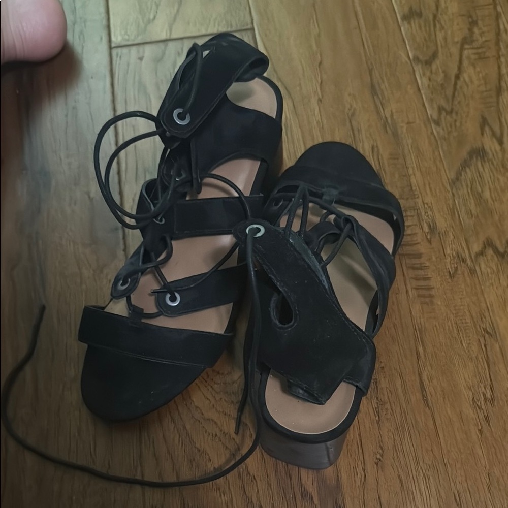 Crown Vintage Black Gladiator Sandals